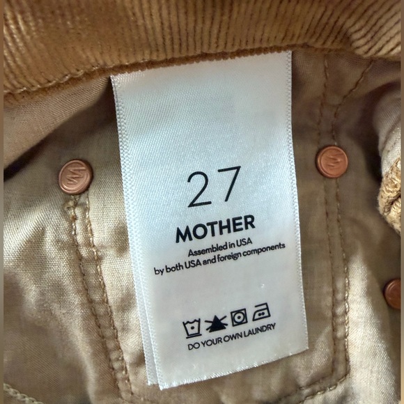 Mother Women's The Weekender Corduroy Pant Flare Leg Tabacco Size 28 NWOT - Picture 7 of 12